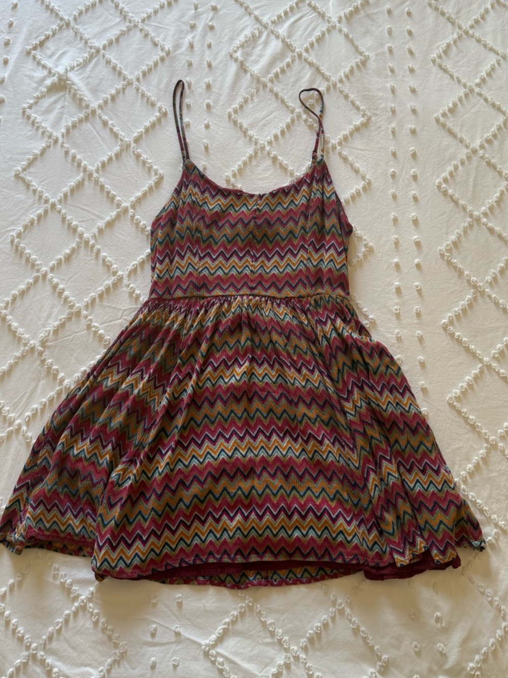 Women’s Zigzag Print Spaghetti-Strap Dress - Multicolor
